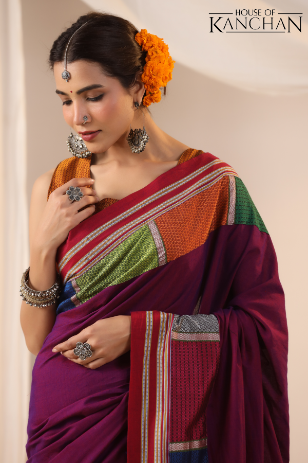 Irkal with Khan Patchwork- Magenta