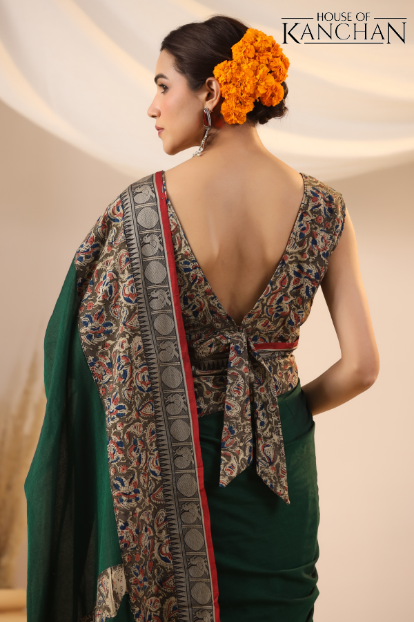 Green Kalamkari Saree