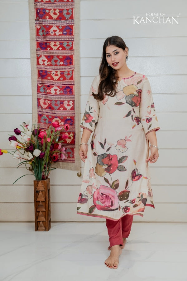 Handcrafted Crepe Silk Kurti